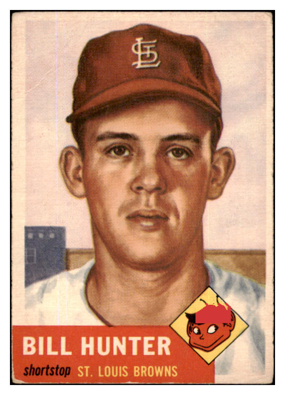 1953 Topps Baseball #166 Billy Hunter Browns GD-VG 491783