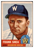 1953 Topps Baseball #164 Frank Shea Senators VG 491784