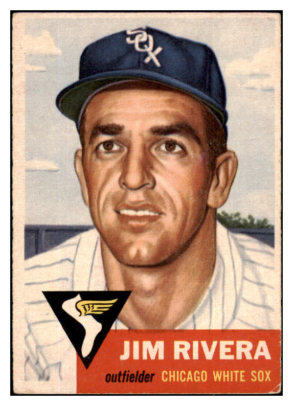 1953 Topps Baseball #156 Jim Rivera White Sox EX 491788