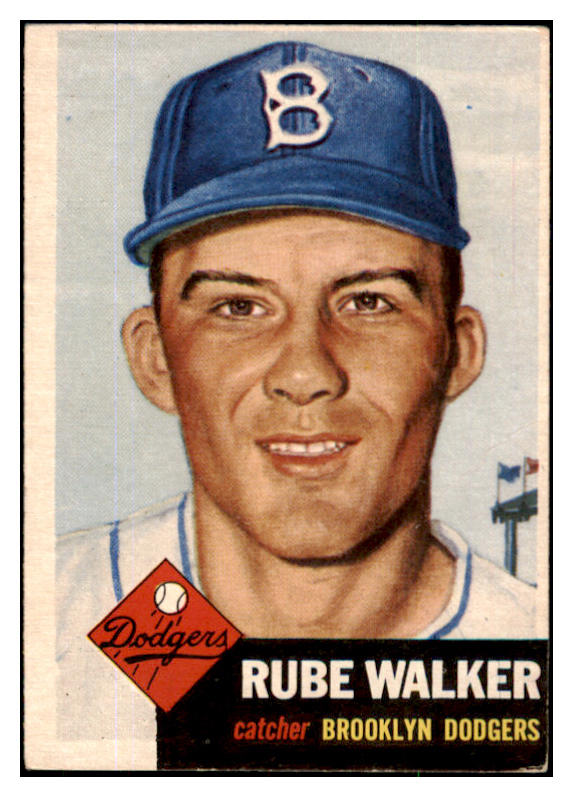 1953 Topps Baseball #134 Rube Walker Dodgers EX 491801