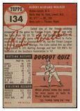 1953 Topps Baseball #134 Rube Walker Dodgers EX 491801