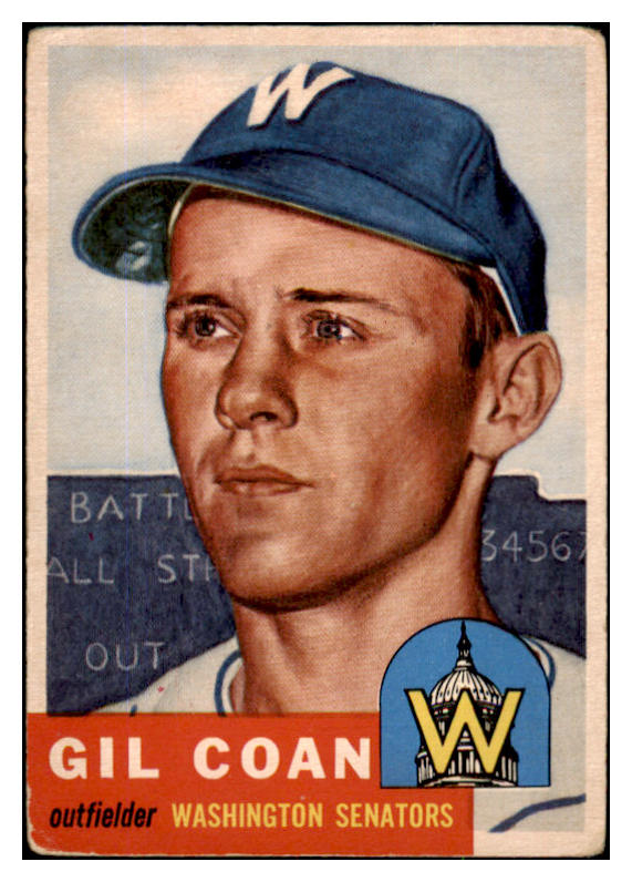 1953 Topps Baseball #133 Gil Coan Senators VG 491802