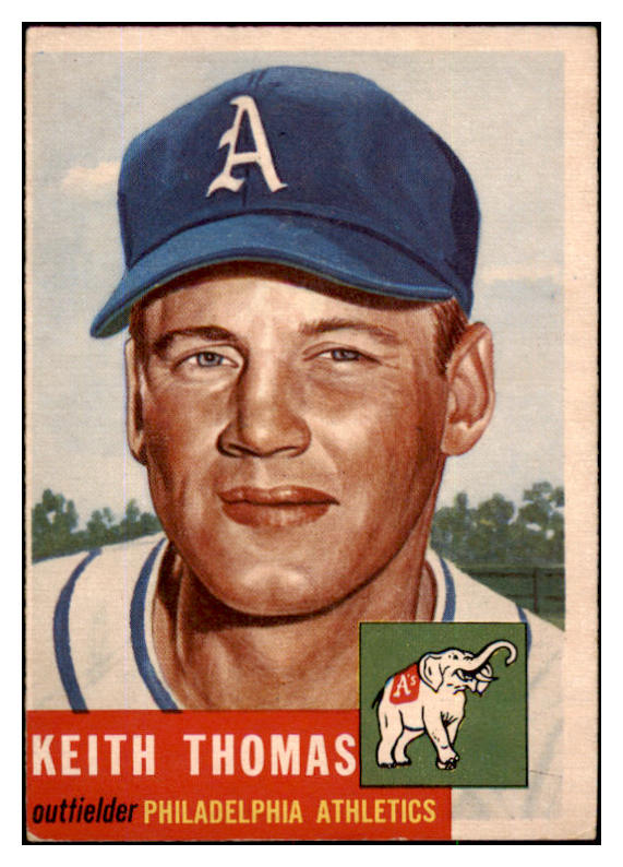1953 Topps Baseball #129 Keith Thomas A'S VG-EX 491806