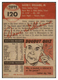 1953 Topps Baseball #120 Davey Williams Giants VG-EX 491811