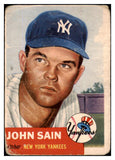 1953 Topps Baseball #119 Johnny Sain Yankees Good 491812