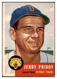 1953 Topps Baseball #113 Jerry Priddy Tigers EX-MT 491817