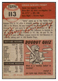 1953 Topps Baseball #113 Jerry Priddy Tigers EX-MT 491817