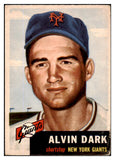 1953 Topps Baseball #109 Alvin Dark Giants VG 491821