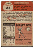 1953 Topps Baseball #085 Bobby Morgan Dodgers VG 491838