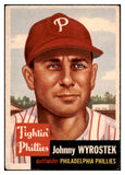 1953 Topps Baseball #079 Johnny Wyrostek Phillies VG-EX 491841