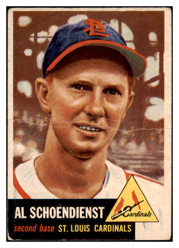1953 Topps Baseball #078 Red Schoendienst Cardinals Good 491842
