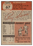 1953 Topps Baseball #067 Roy Sievers Browns VG-EX 491848
