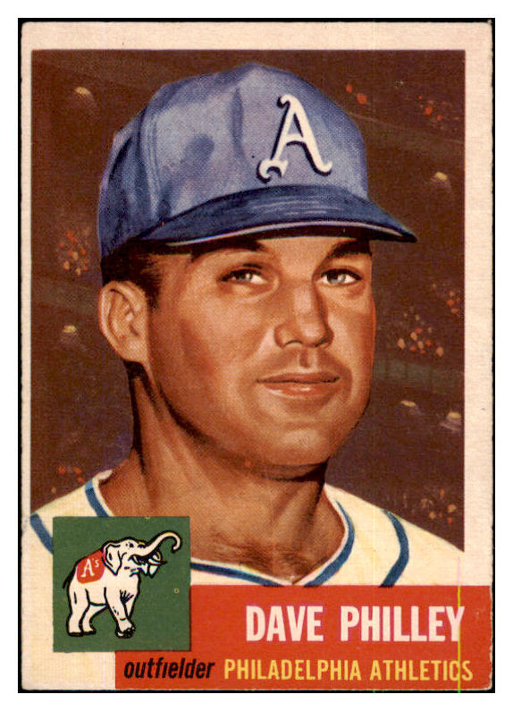 1953 Topps Baseball #064 Dave Philley A'S VG-EX 491850