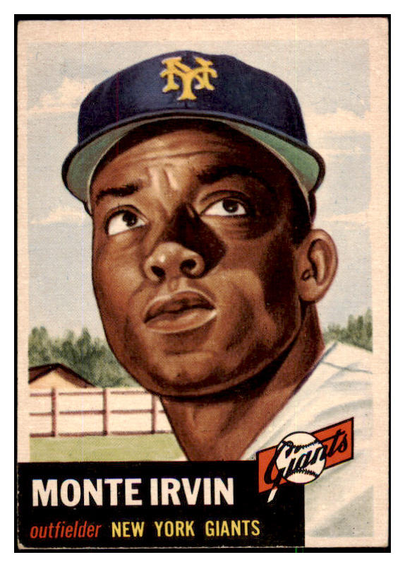 1953 Topps Baseball #062 Monte Irvin Giants EX 491853
