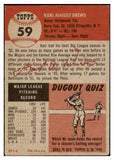 1953 Topps Baseball #059 Karl Drews Phillies VG-EX 491856