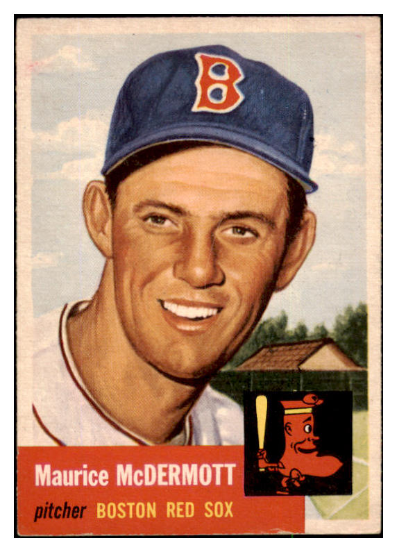 1953 Topps Baseball #055 Maurice McDermott Red Sox VG-EX 491859