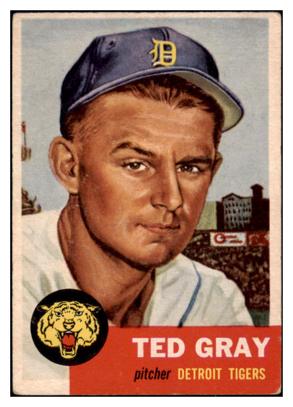 1953 Topps Baseball #052 Ted Gray Tigers EX 491861