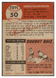 1953 Topps Baseball #050 Chuck Dressen Dodgers FR-GD 491862