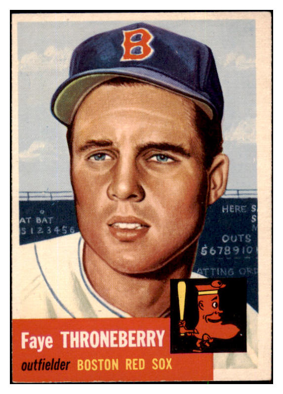 1953 Topps Baseball #049 Faye Throneberry Red Sox EX-MT 491863