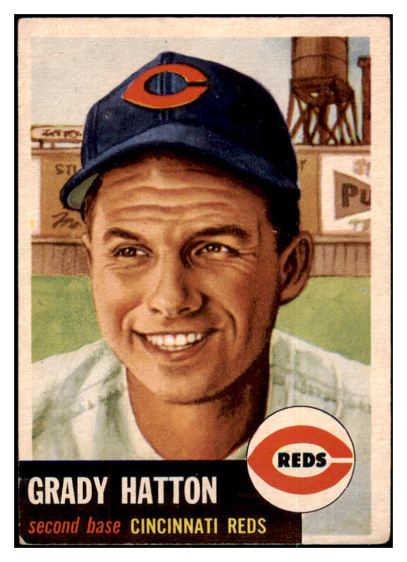 1953 Topps Baseball #045 Grady Hatton Reds Good 491867