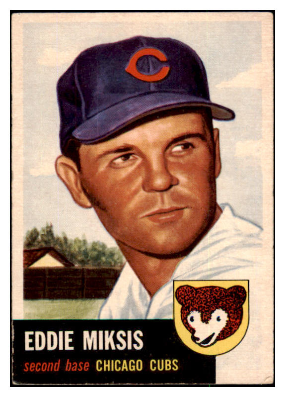 1953 Topps Baseball #039 Eddie Miksis Cubs EX-MT 491869