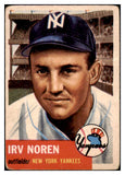 1953 Topps Baseball #035 Irv Noren Yankees GD-VG 491870