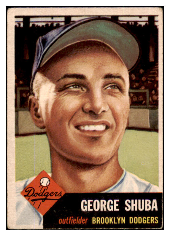 1953 Topps Baseball #034 George Shuba Dodgers VG 491871
