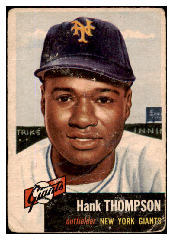 1953 Topps Baseball #020 Hank Thompson Giants Poor 491882