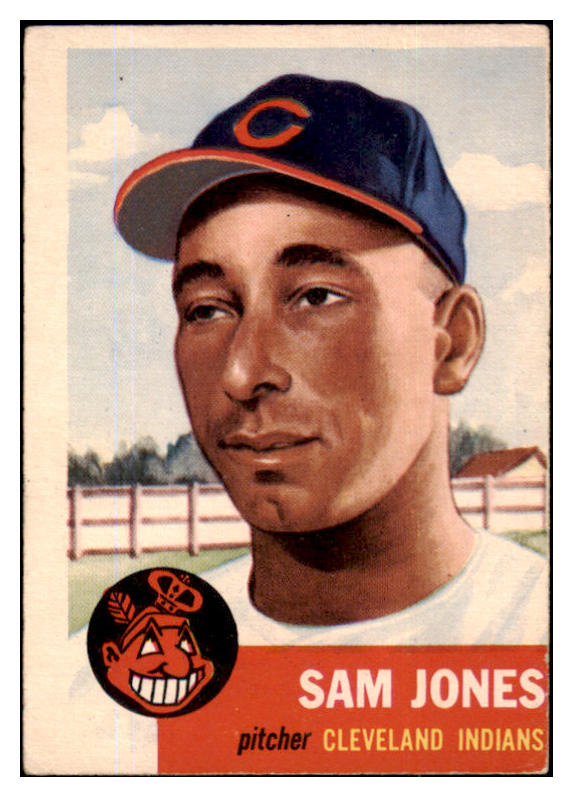 1953 Topps Baseball #006 Sam Jones Indians VG-EX 491892