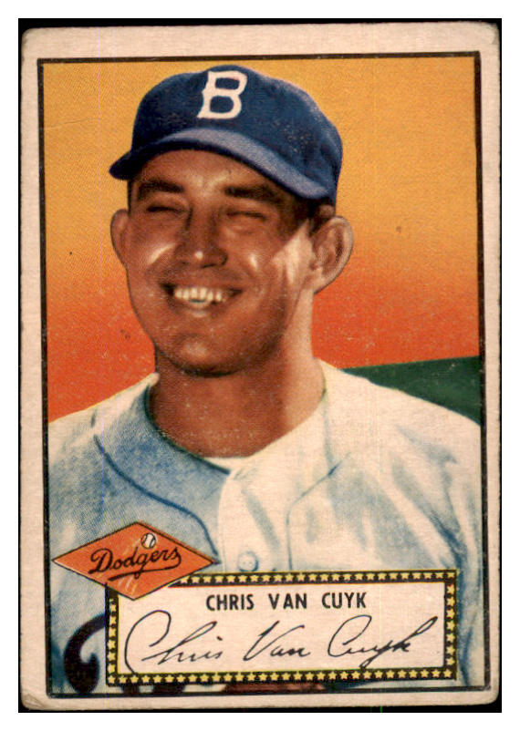 1952 Topps Baseball #053 Chris Van Cuyk Dodgers GD-VG Red 491911