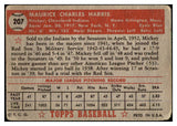 1952 Topps Baseball #207 Mickey Harris Indians PR-FR 491927