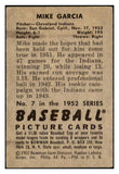 1952 Bowman Baseball #007 Mike Garcia Indians VG-EX 491947