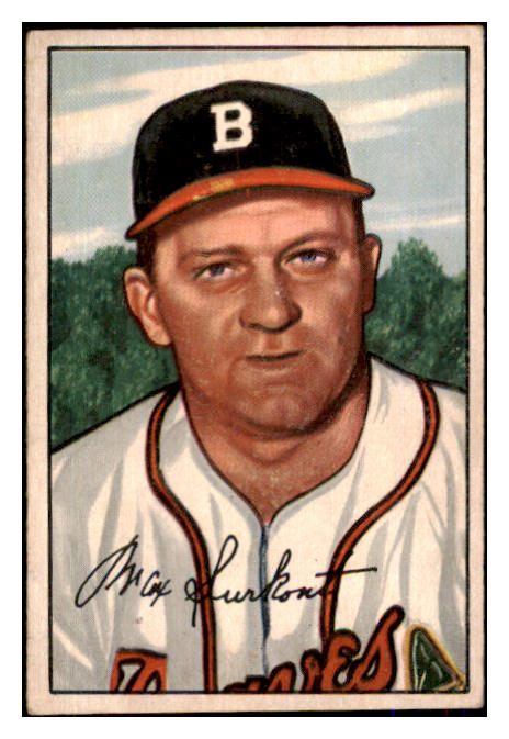 1952 Bowman Baseball #012 Max Surkont Braves EX 491952