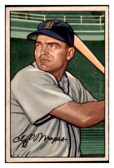 1952 Bowman Baseball #013 Cliff Mapes Tigers EX-MT 491953