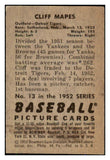 1952 Bowman Baseball #013 Cliff Mapes Tigers EX-MT 491953