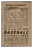 1952 Bowman Baseball #025 Maurice McDermott Red Sox EX-MT 491959
