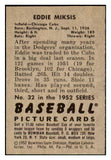 1952 Bowman Baseball #032 Eddie Miksis Cubs EX 491967