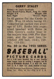 1952 Bowman Baseball #050 Gerry Staley Cardinals EX-MT 491978