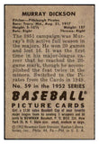 1952 Bowman Baseball #059 Murry Dickson Pirates EX 491983