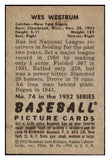 1952 Bowman Baseball #074 Wes Westrum Giants EX 491989