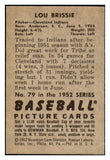 1952 Bowman Baseball #079 Lou Brissie Indians EX-MT 491991