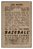 1952 Bowman Baseball #079 Lou Brissie Indians EX-MT 491992