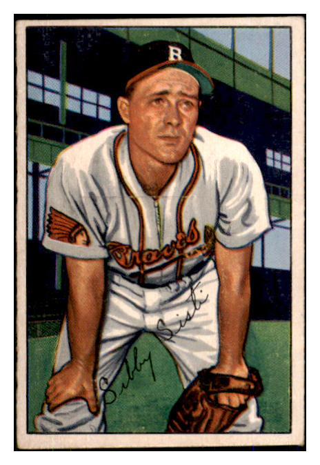 1952 Bowman Baseball #100 Sibby Sisti Braves EX-MT 492014