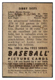 1952 Bowman Baseball #100 Sibby Sisti Braves EX-MT 492014
