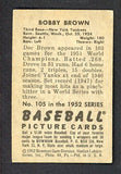 1952 Bowman Baseball #105 Bobby Brown Yankees VG-EX 492020