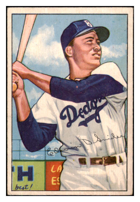 1952 Bowman Baseball #116 Duke Snider Dodgers EX 492032