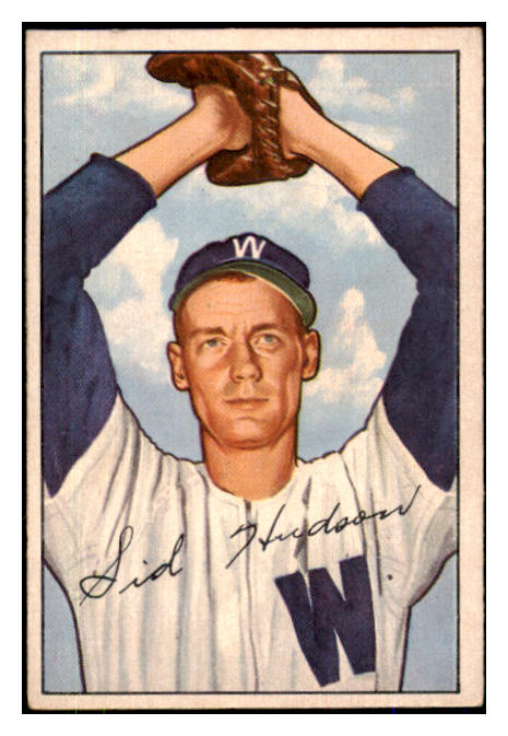 1952 Bowman Baseball #123 Sid Hudson Senators EX-MT 492041