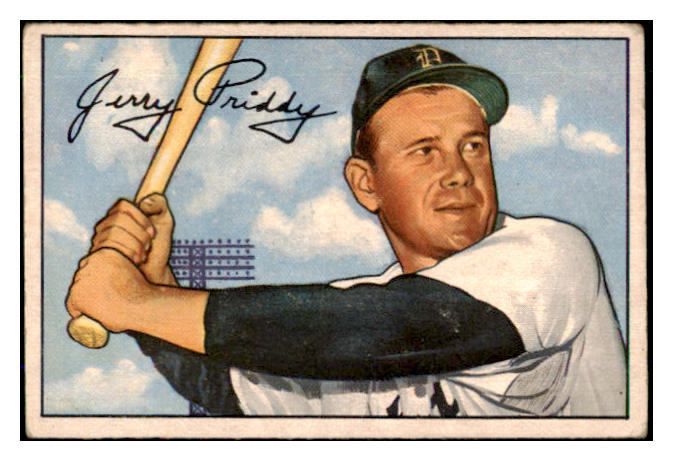 1952 Bowman Baseball #139 Jerry Priddy Tigers VG-EX 492059