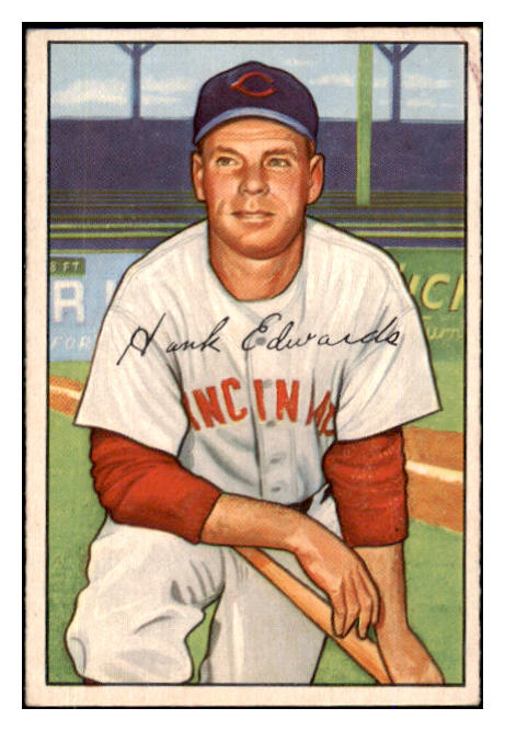 1952 Bowman Baseball #141 Hank Edwards Reds VG-EX 492062