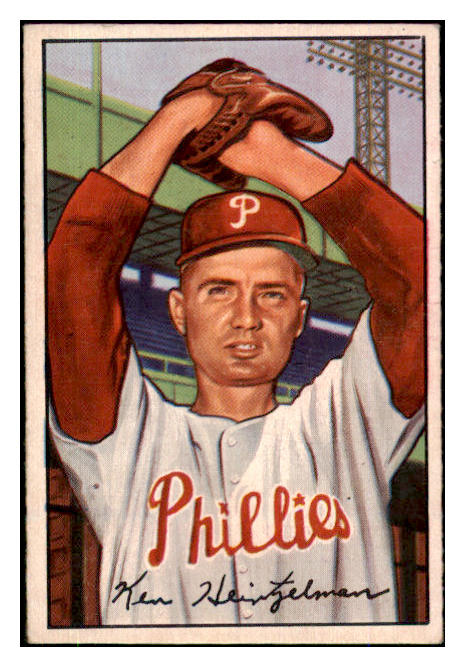 1952 Bowman Baseball #148 Ken Heintzelman Phillies EX-MT 492068